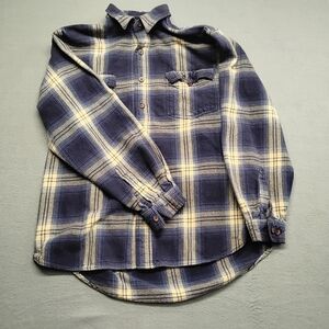 Casual Blue Plaid Button-Down Shirt